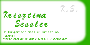 krisztina sessler business card